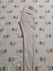 Distressed White Jeans