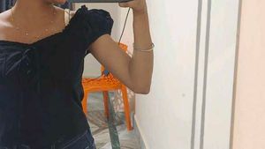 Black Off-Shoulder Crop Top puffy sleeves