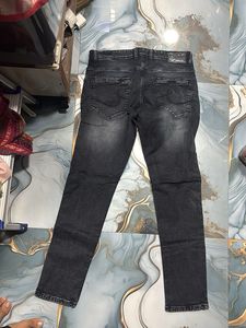 Grey And Black Wash Jeans
