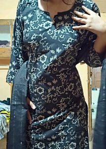 Floral Print Kurta with Dupatta and pant