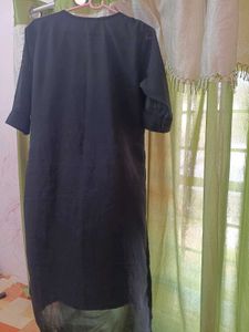 Elegant Black Embroidered Chickenkari Kurta