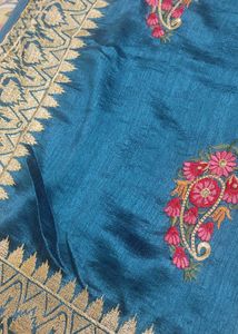 Teal Blue Festive Saree