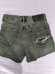 Distressed Denim Shorts