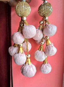 Baby Pink & Gold Tassel Latkan..