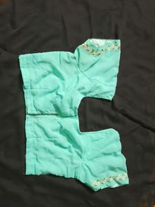 Sea Green Saree With Blouse