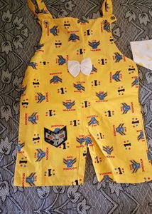 Cute Yellow Baby Overalls