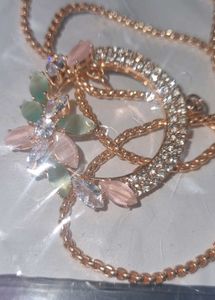New Floral Crescent Necklace
