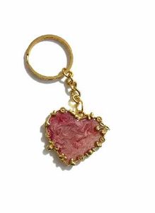 handcrafted Heart Charm Keychain