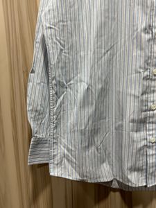 Marks &amp; Spencer White Blue Formal Striped Shirt