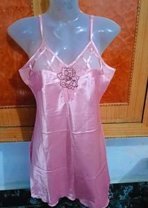 Pink Silk Lace Nightgown