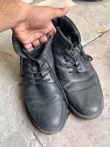 Men&#39;s Black Leather Boots Uk10