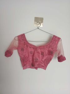 Pink Net Dupatta