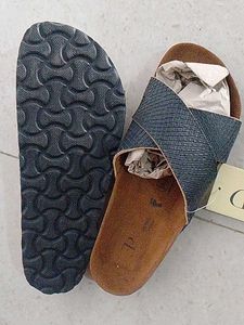 Stylish Blue Criss-Cross Sandals