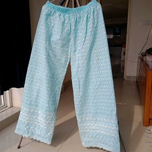 Light Blue Chikankari Palazzos