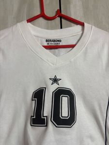 v neck jersey crop top