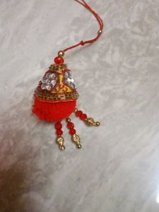 Womens Or Girls Red Beaded Rakhi For Rakshabandhan