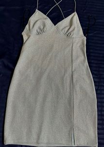 Silver Shimmer Mini Dress
