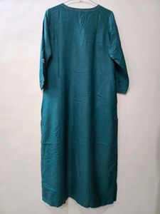 Embroidered Teal Kurta