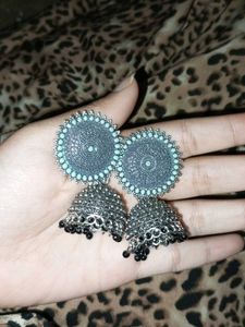 Silver Jhumka 🤍