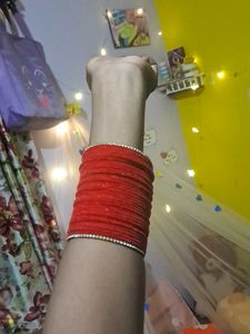 Beautiful Cherry 🍒 Red Colour 😍 Velvet Bangles