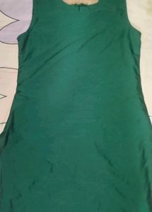 Bottle Green Silk Kurti