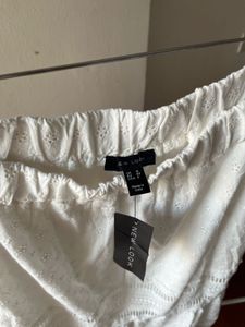 NEW LOOK Eyelet Lace Tiered White Maxi Skirt🤍