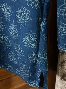 Blue Floral Print Kurti