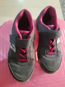 Gray &amp; Pink Kids Sneakers