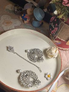 Silver Maang Tikka Set