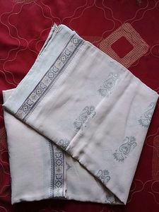 Kota Doria Saree With Silk Embroidery