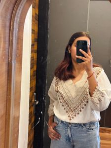 Embroidered Tunic Top