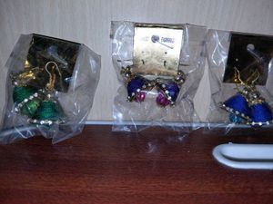 3 Colorful Jhumka Earrings In 120₹
