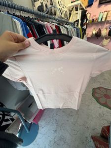 Pink Cropped T-Shirt