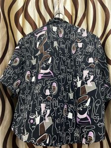 Printed Black Shirt