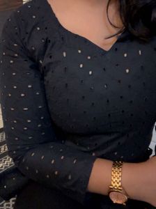 Black Cotton Kurta (item 20)