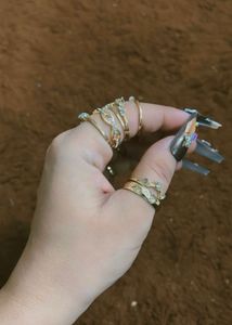 Vassaley Exclusive AD Studded Floral Gold Plated