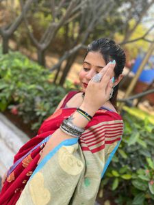 Elegant Maroon Cotton Saree