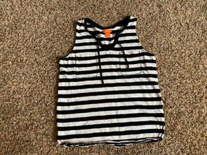 Joe Fresh Small Women Top sleeveless Stretch Strip