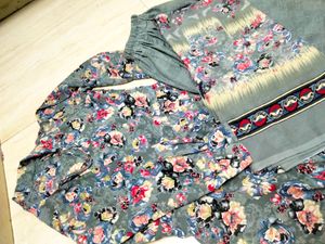Dress With Palazzo,Big Duppata