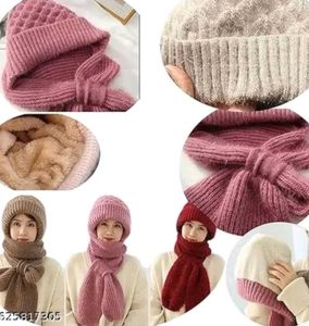 Woolen Hat &amp; Scarf Set - 2 in 1