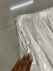 Elegant White Ethnic Skirt