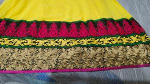 Stitch Yellow Anarkali Dress