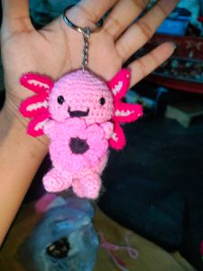 Axolotl Crochet Keychain✨