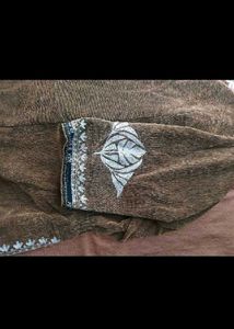 Brown Embroidered Kurta