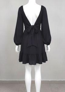 Elegant Black Long Sleeve Dress