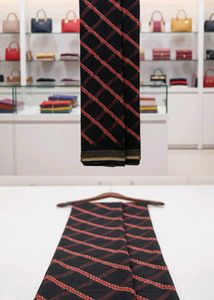 Elegant Black &amp; Red Saree