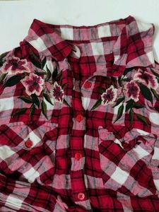 Embroidered Shrug Like Shirt