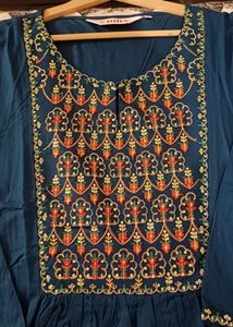Biba A-line Kurti Set With Yoke Work