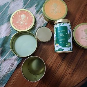Collectible Vahdam Tea Assorted Tins for Storage