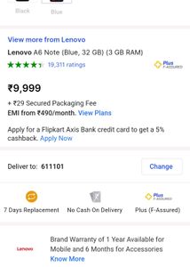 Lenovo A6 Note Android Mobile